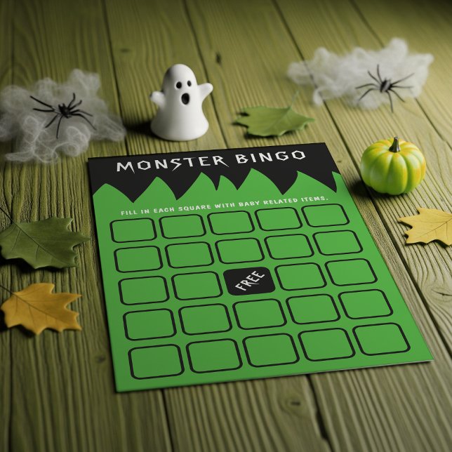 Frankenstein Monster Bingo Baby Showspiel (Frankenstein Monster Bingo Baby Shower Game
)
