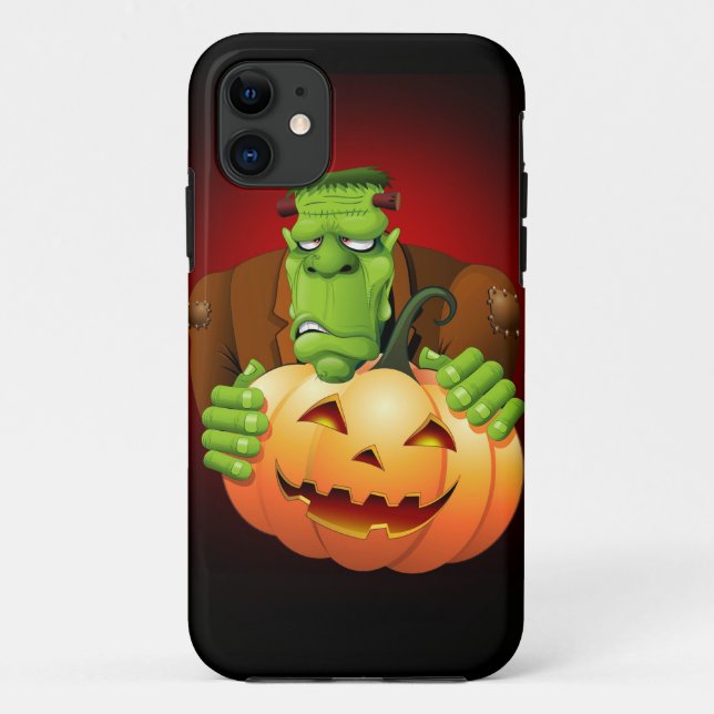 Frankenstein Monster Cartoon mit Pumpkin Case-Mate iPhone Hülle (Rückseite)