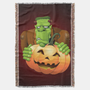 Frankenstein Monster Cartoon mit Pumpkin Decke