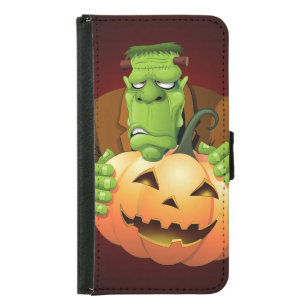 Frankenstein Monster Cartoon mit Pumpkin Geldbeutel Hülle Für Das Samsung Galaxy S5