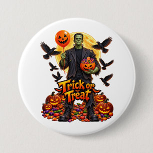 Frankenstein-Monster Halloween Button