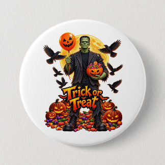 Frankenstein-Monster Halloween Button