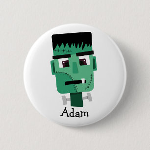 Frankenstein-Monster-Illustration Button