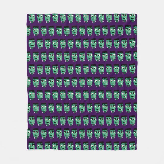 Frankenstein-Monster-Illustration Fleecedecke (Vorderseite)