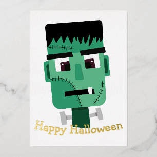 Frankenstein-Monster-Illustration Folieneinladung