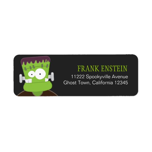 Frankenstein Monster Return Address Label (Vorne)