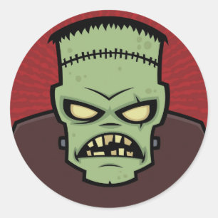 Frankenstein Monster Runder Aufkleber
