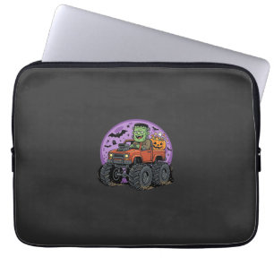 Frankenstein Monster Truck Halloween Grafikdesign Laptopschutzhülle