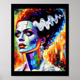 Frankenstein Monster und Bride Halloween Matching Poster