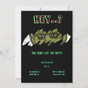Frankenstein Monster Unorthodoxes Halloween-Party Einladung