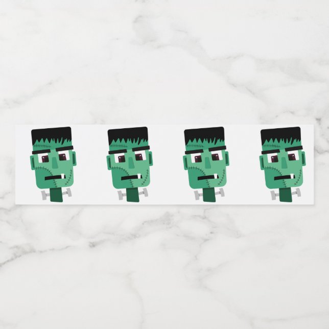 Frankenstein Monsters Kopf (Einzelnes Label)