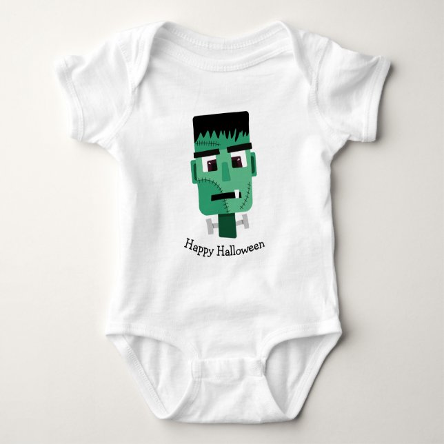 Frankenstein Monsters Kopf Baby Strampler (Vorderseite)