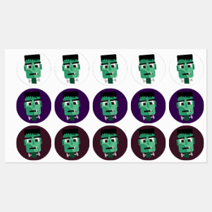 Frankenstein Monsters Kopf Etiketten
