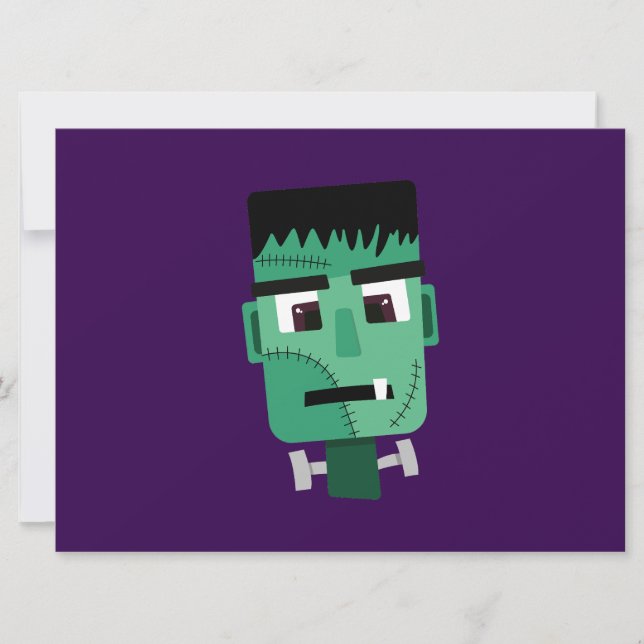 Frankenstein Monsters Kopf Feiertagskarte (Vorderseite)