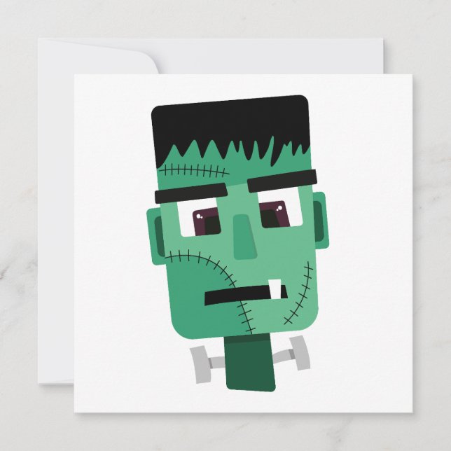 Frankenstein Monsters Kopf Feiertagskarte (Vorderseite)