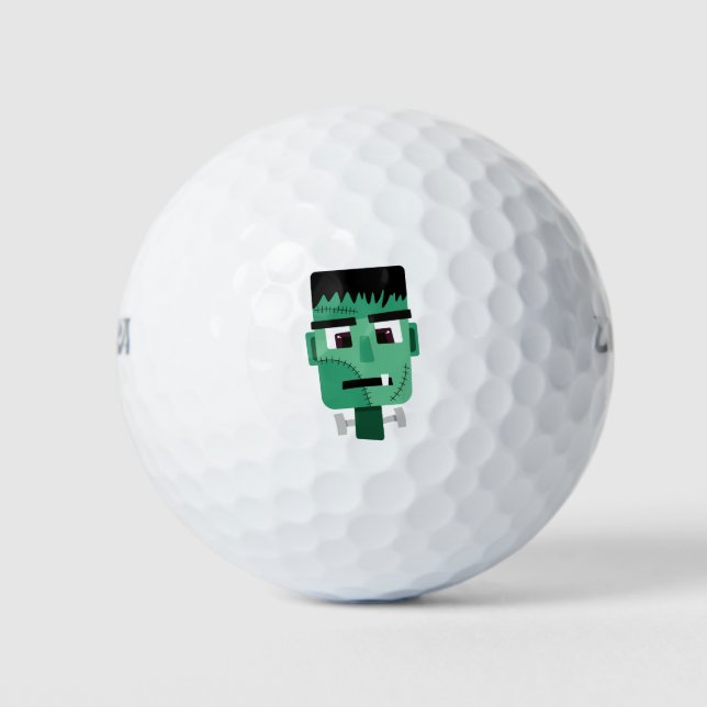Frankenstein Monsters Kopf Golfball (Vorderseite)