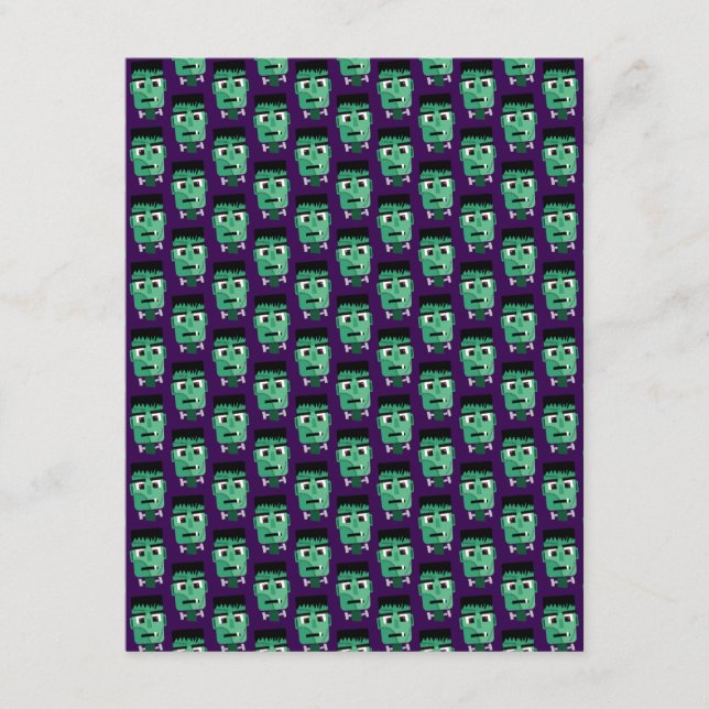 Frankenstein Monsters Kopf Hinweiskarte (Vorderseite)