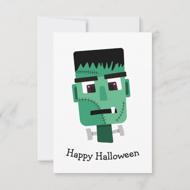 Frankenstein Monsters Kopf Karte (Vorderseite)