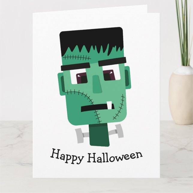 Frankenstein Monsters Kopf Karte (Vorderseite)