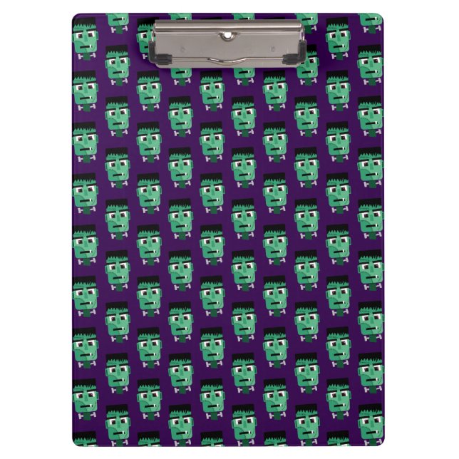 Frankenstein Monsters Kopf Klemmbrett (Vorderseite)