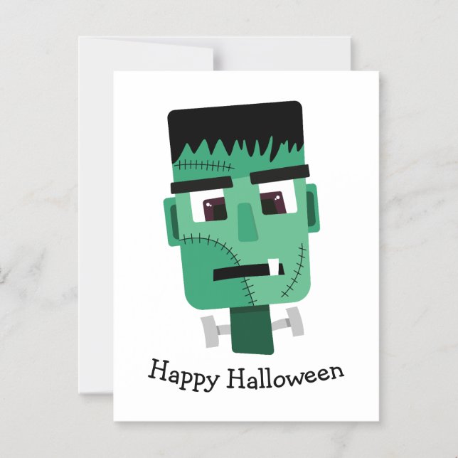 Frankenstein Monsters Kopf Magneteinladung (Vorderseite)
