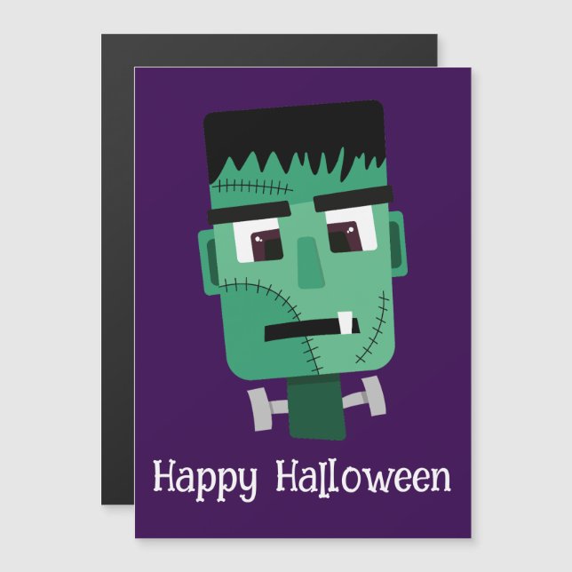 Frankenstein Monsters Kopf Magnetkarte (Vorne/Hinten)