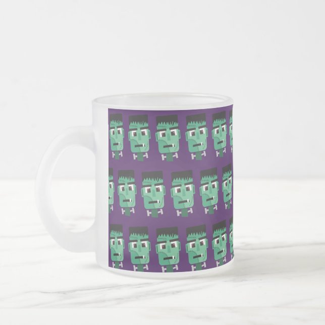 Frankenstein Monsters Kopf Mattglastasse (Links)