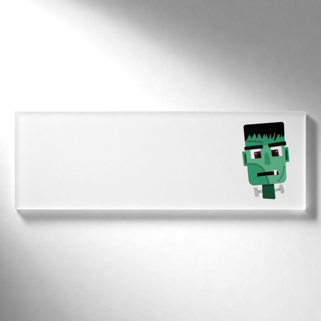 Frankenstein Monsters Kopf Namenschild (Vorderseite)