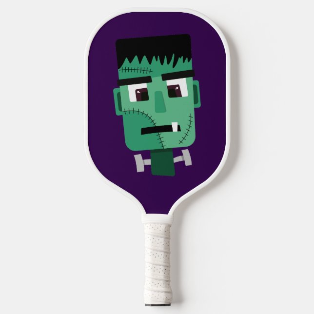 Frankenstein Monsters Kopf Pickleball Schläger (Vorderseite)
