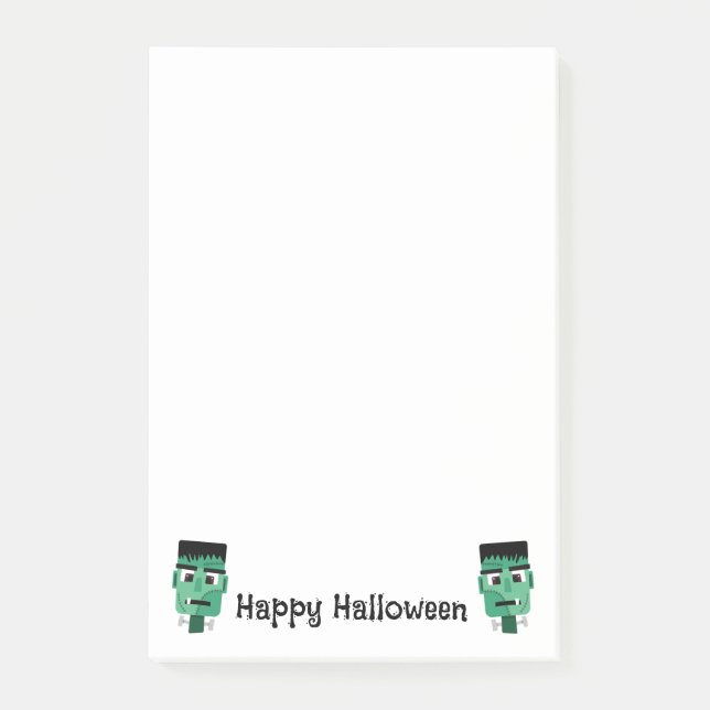 Frankenstein Monsters Kopf Post-it Klebezettel (Vorderseite)