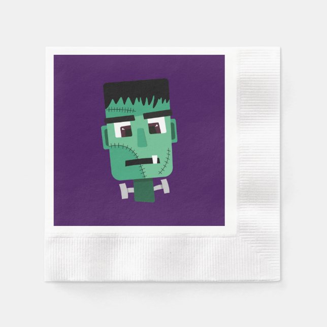 Frankenstein Monsters Kopf Serviette (Vorderseite)