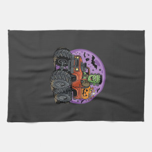 Frankenstein-Monstertruck-Halloween-Grafikdesign Geschirrtuch