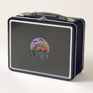 Frankenstein-Monstertruck-Halloween-Grafikdesign Metall Brotdose