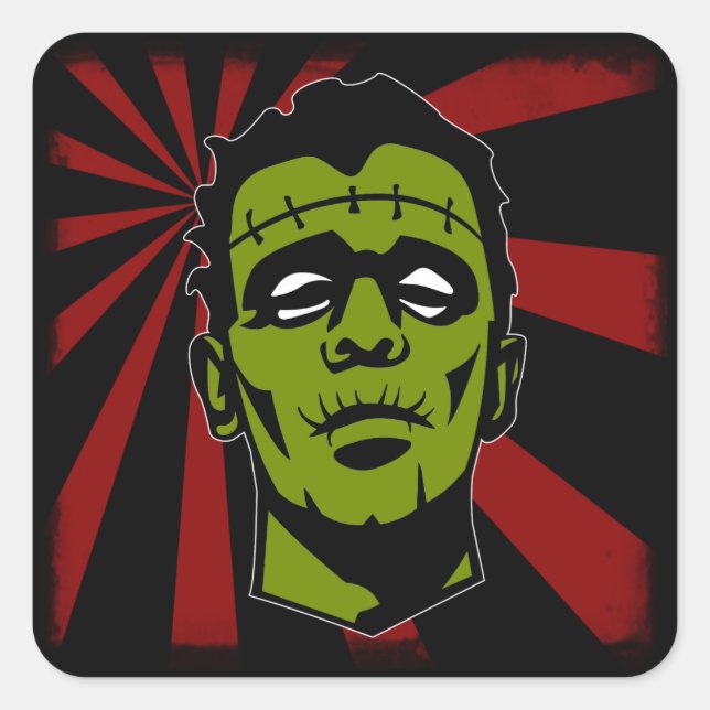 Frankenstein! Quadratischer Aufkleber (Vorderseite)