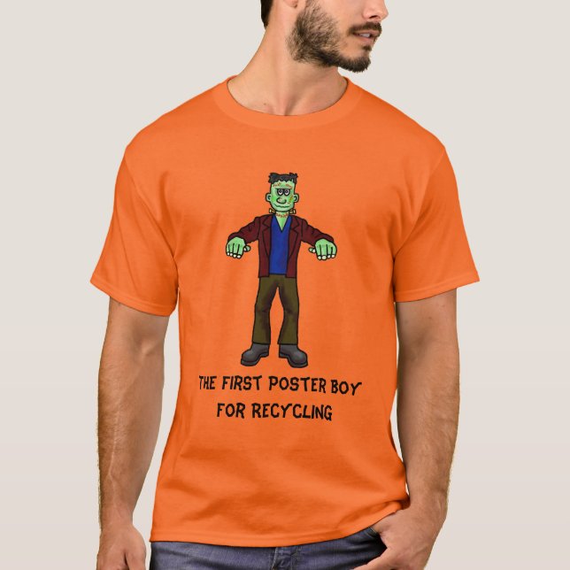 Frankenstein Recycle Halloween-T - Shirt (Vorderseite)