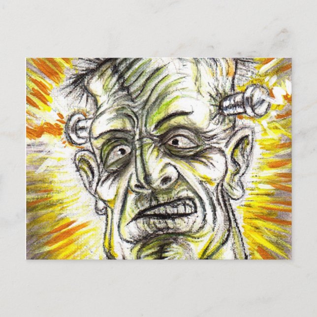 FRANKENSTEIN SHOCK POSTCARD POSTKARTE (Vorderseite)