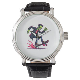 Frankenstein Skater - Coole Halloween Streetwear S Armbanduhr