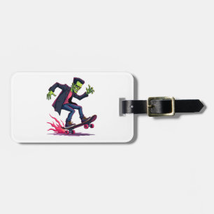 Frankenstein Skater � Coole Halloween Streetwear-S Gepäckanhänger