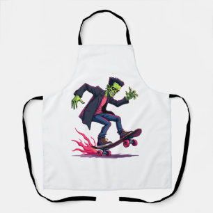 Frankenstein Skater - Coole Halloween Streetwear S Schürze