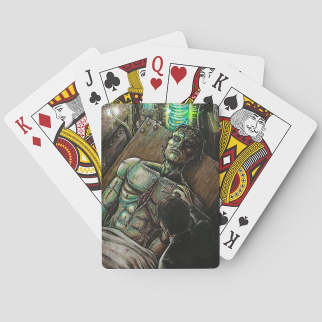 Frankenstein spielt Karten Spielkarten (Rückseite)