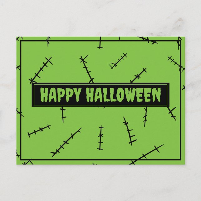 Frankenstein Stitches Postcard Postkarte (Vorderseite)