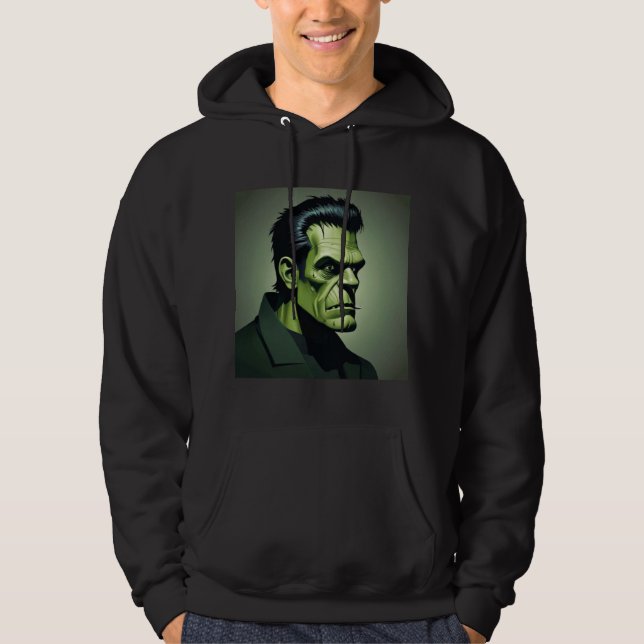 frankenstein, sweat - shirt à capuche noir (Devant)
