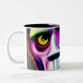 Frankenstein-Tasse Zweifarbige Tasse