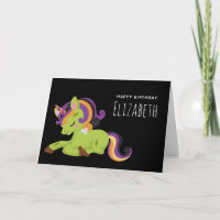 Frankenstein Unicorn Halloween Zeichnend Geburtsta