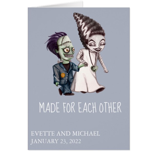 Frankenstein Wedding Glückwunsch Halloween (Vorne)