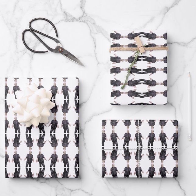 Frankenstein Wrapping Paper Sheets Geschenkpapier Set (Vorderseite)