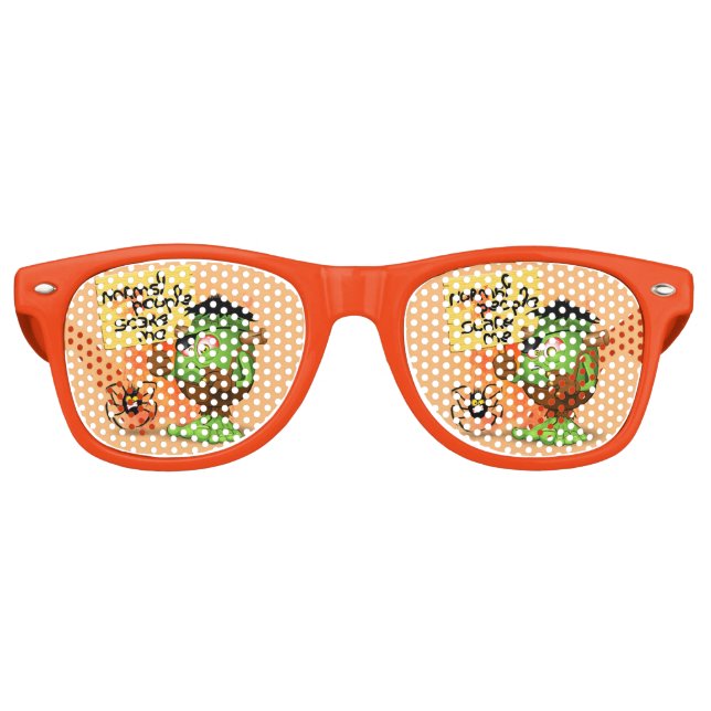 Frankenstein-Zeichen "Normal People Scare Me" Partybrille (Vorderseite)