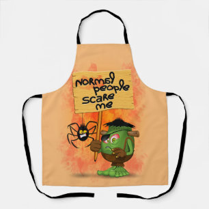 Frankenstein-Zeichen "Normal People Scare Me" Schürze