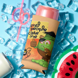 Frankenstein-Zeichen "Normal People Scare Me" Selters Dosenkühler