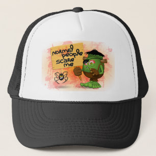 Frankenstein-Zeichen "Normal People Scare Me" Truckerkappe